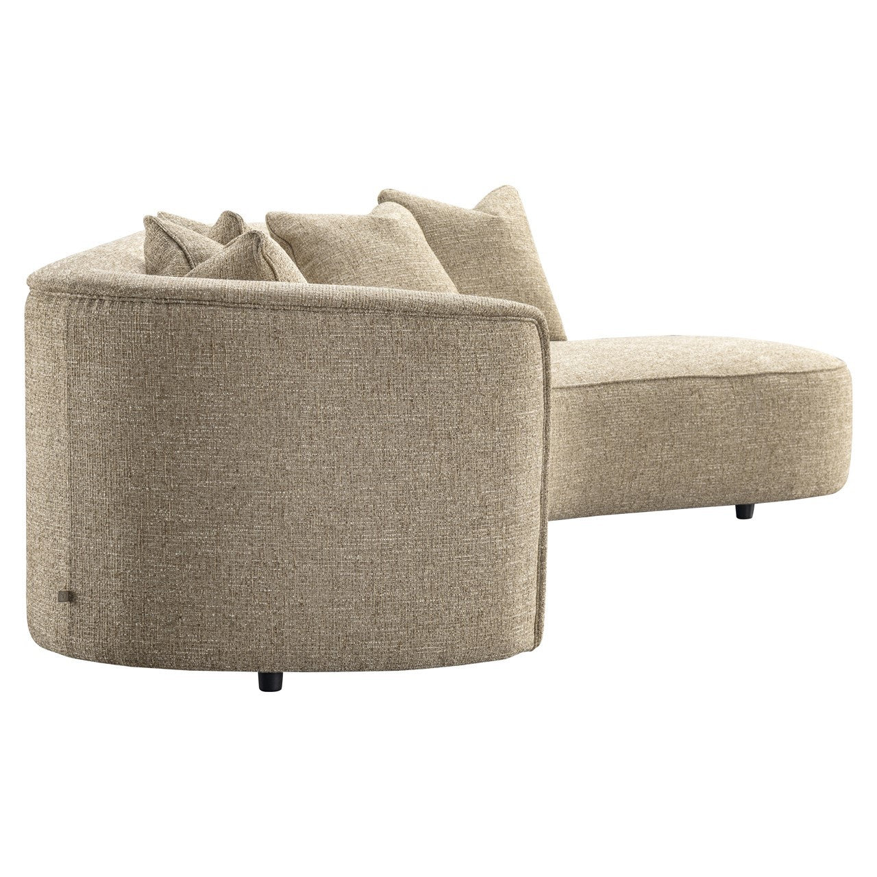 Sofa Romero sand tweed ottoman right fire retardant