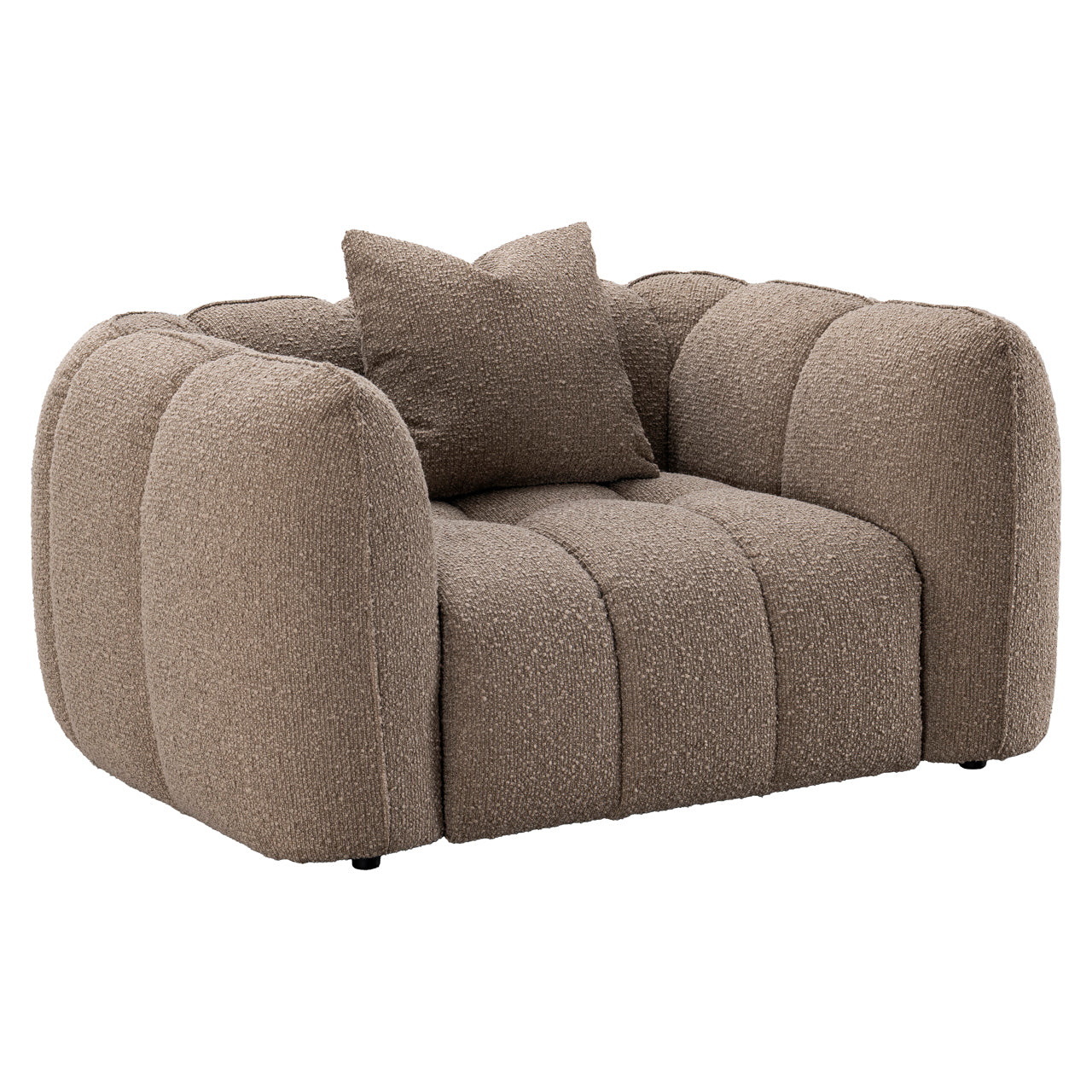 Lounge chair Hogan mocca chunky fire retardant