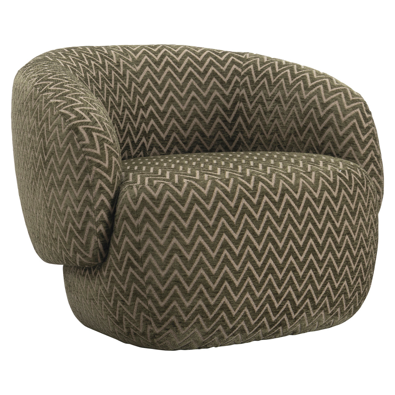 Lounge chair Milano moss chevron
