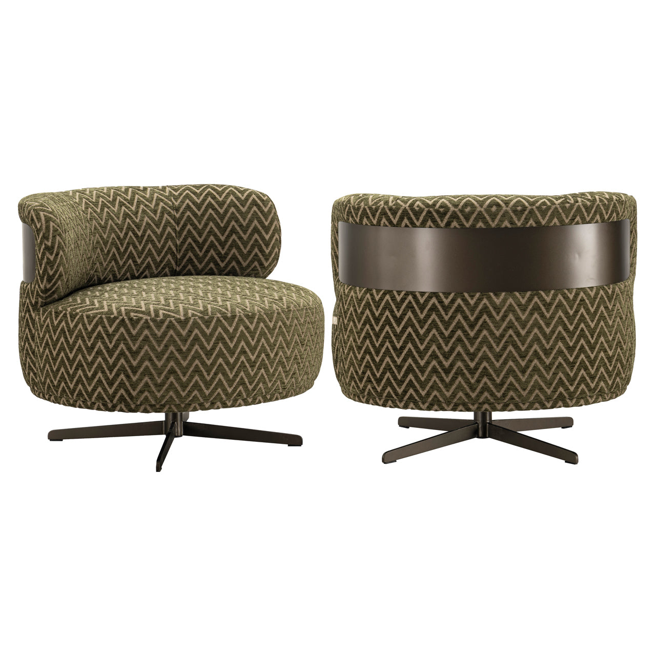 Lounge chair Lauren moss chevron