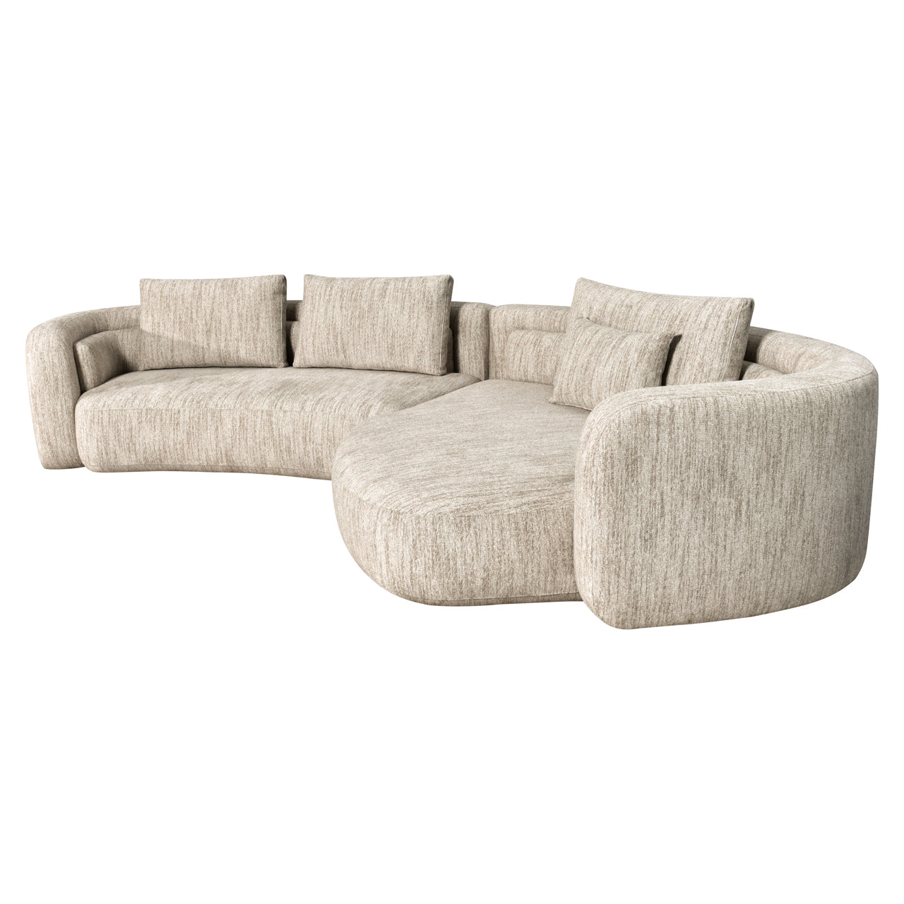 Sofa Angusto natural softweave lounge right