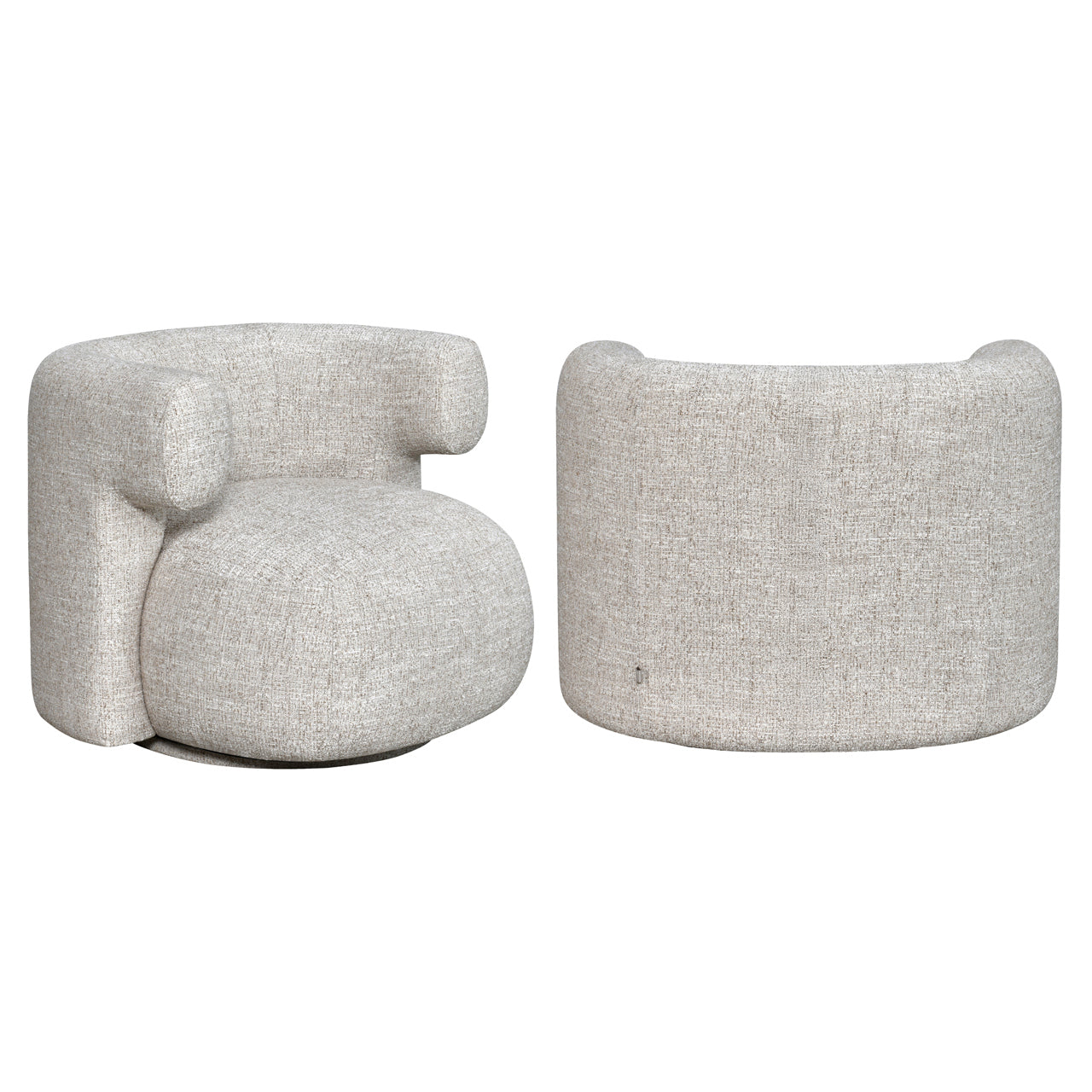 Lounge chair Talley cream tweed swivel