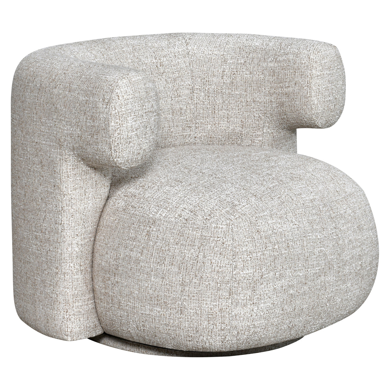 Lounge chair Talley cream tweed swivel