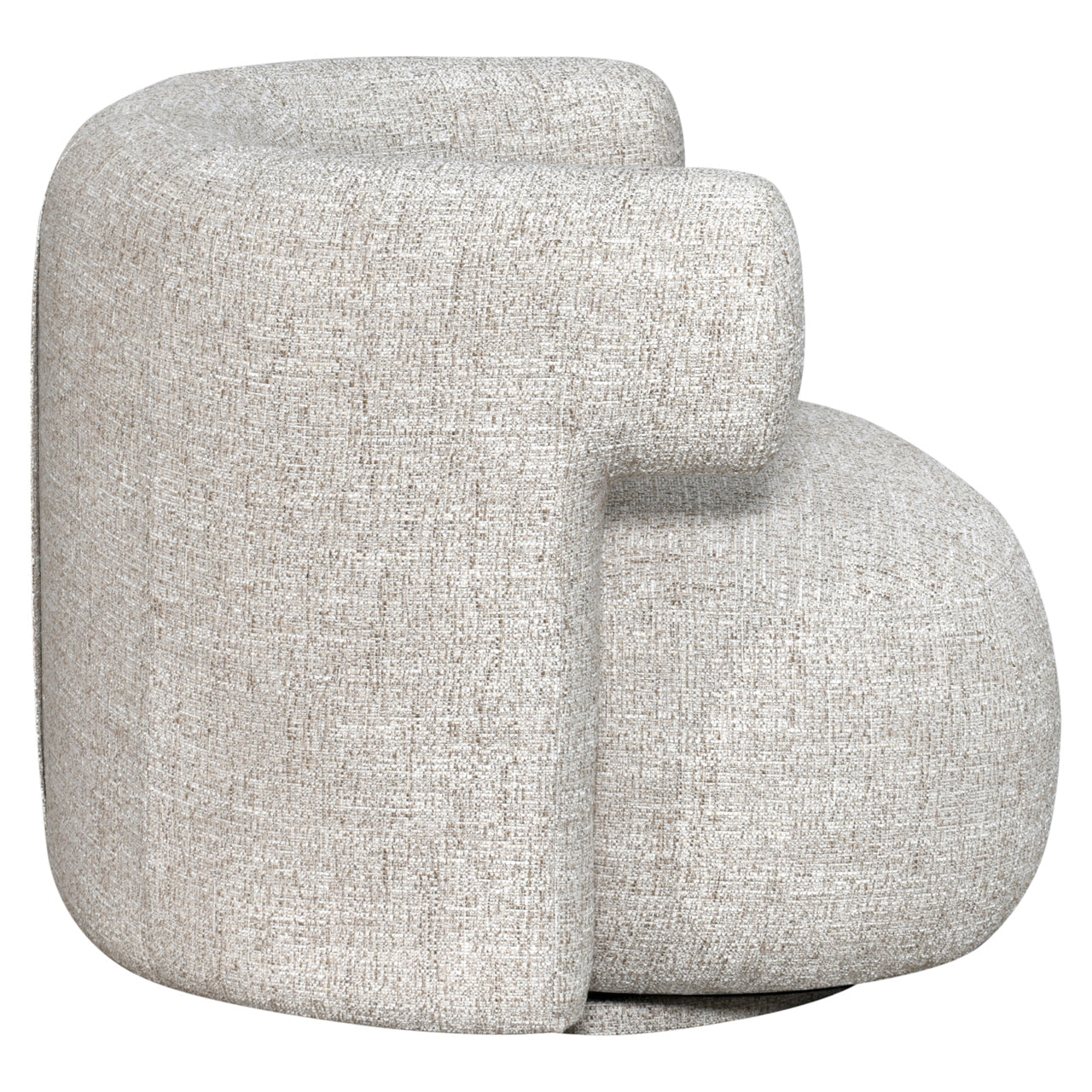 Lounge chair Talley cream tweed swivel