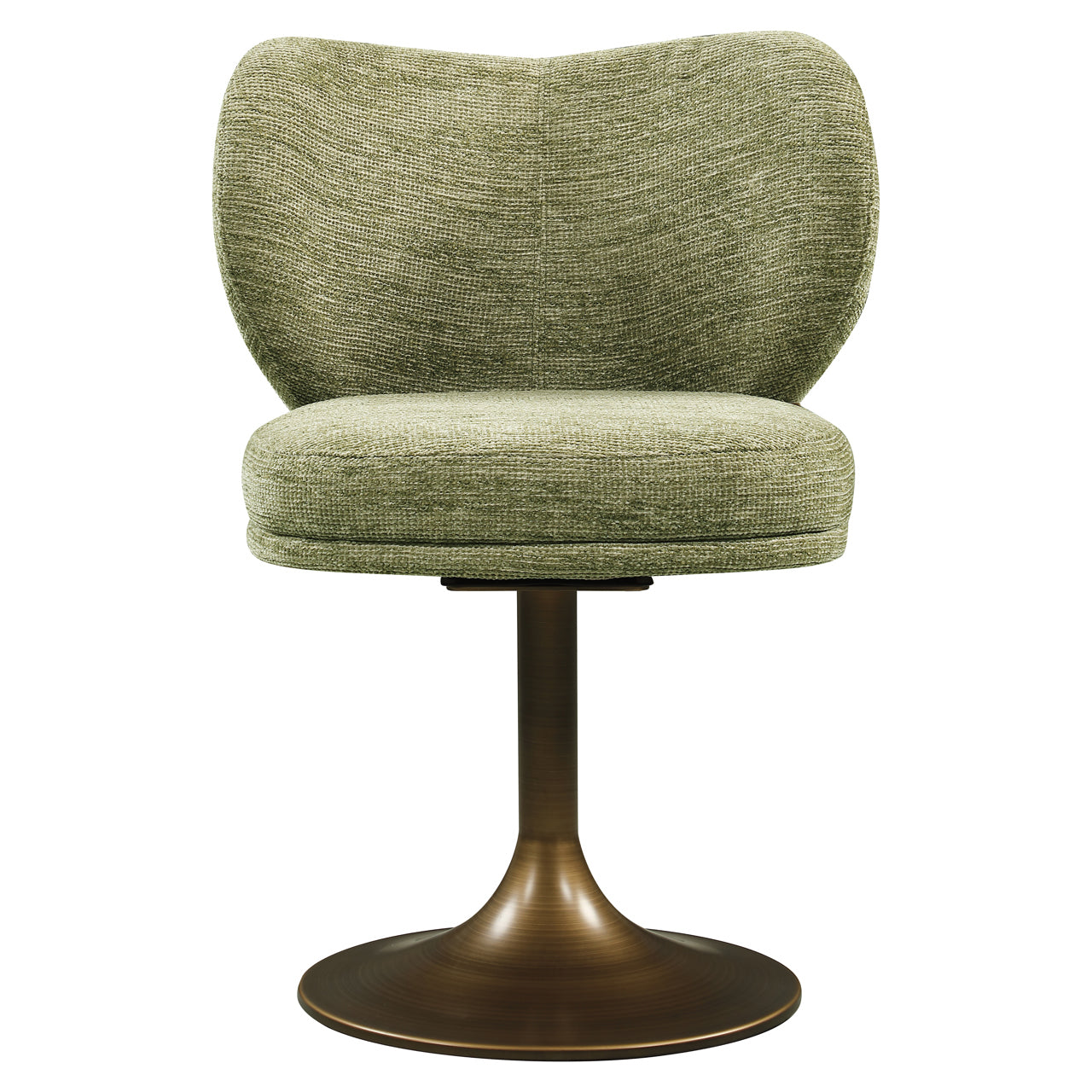 Dining chair Amely pistache softweave swivel