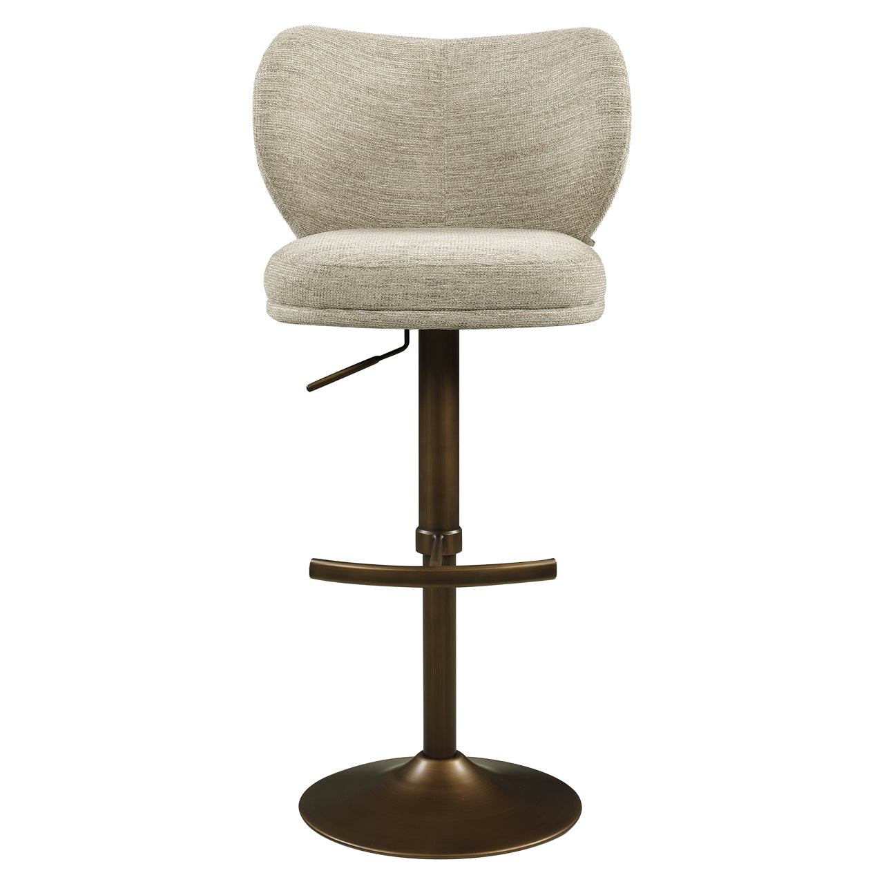 Bar stool Amely natural softweave swivel