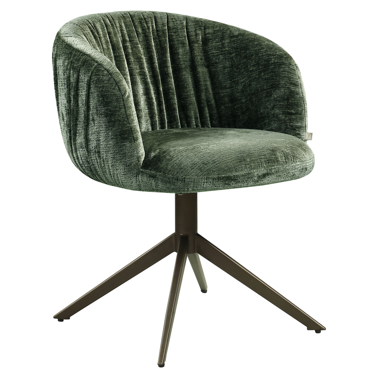 Dining chair Cassi sage chenille swivel
