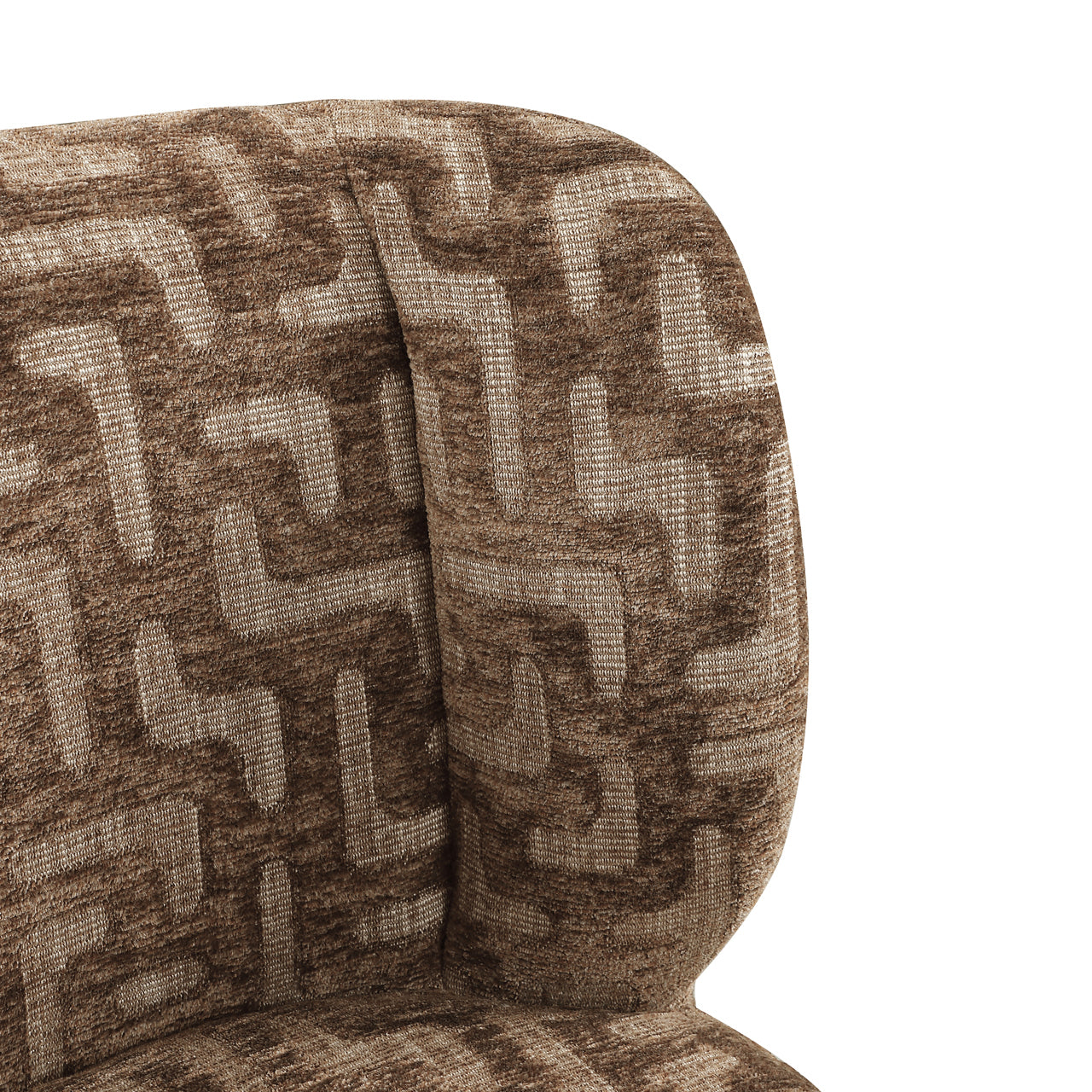 Dining chair Fiona brown labyrinth swivel