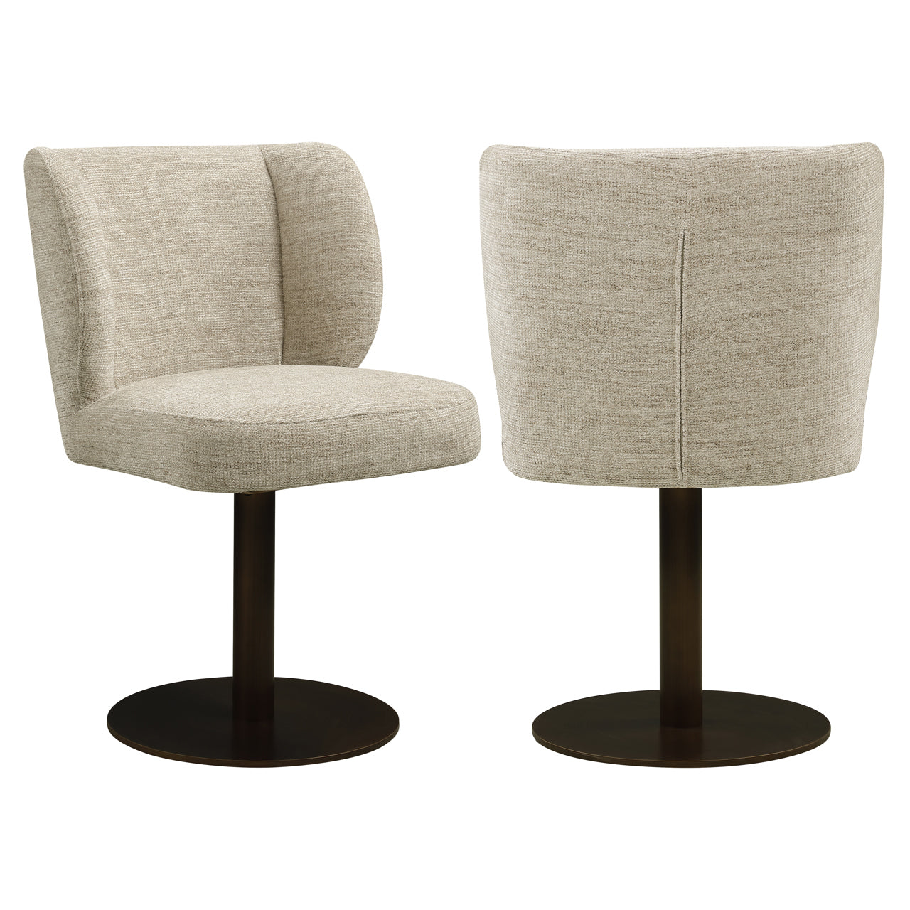 Dining chair Fiona natural softweave swivel