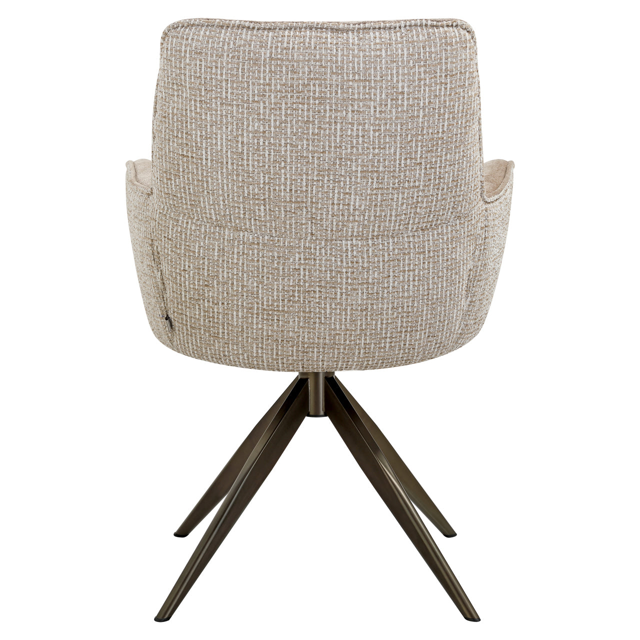 Dining chair Chase cream blockweave swivel