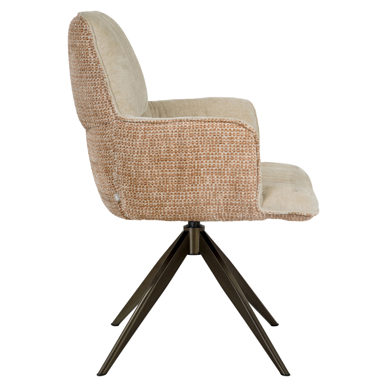 Dining chair Chase ginger jacquard swivel