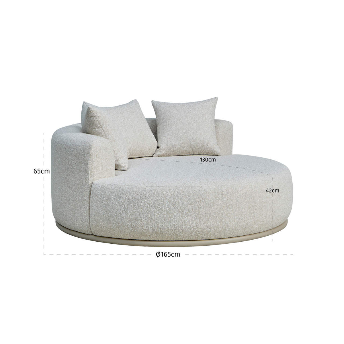 Outdoor daybed Belucci ecru round