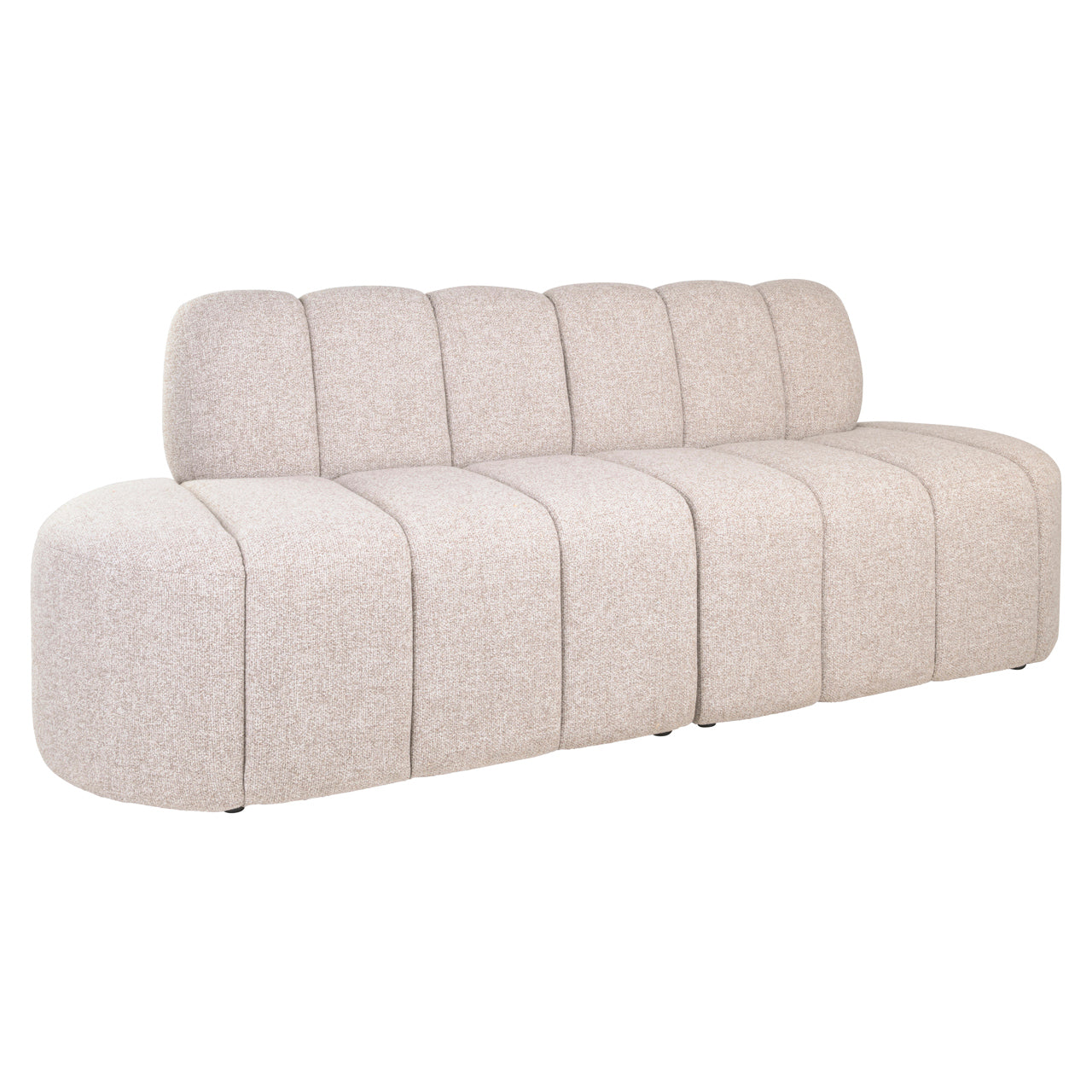 Dining bench Landmark cayenne brown open end left straight - fully upholstered