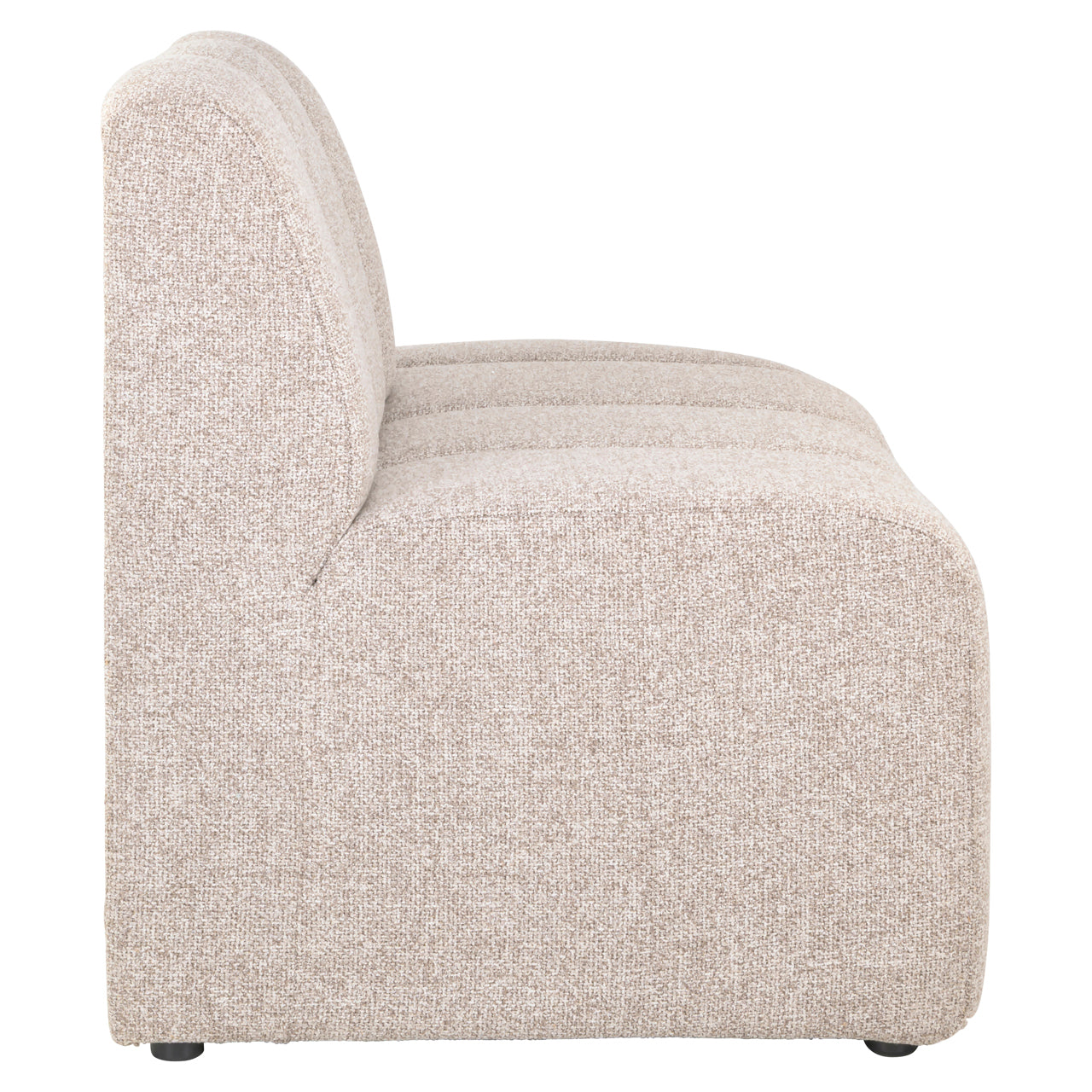 Dining bench Landmark cayenne brown open end right straight - fully upholstered