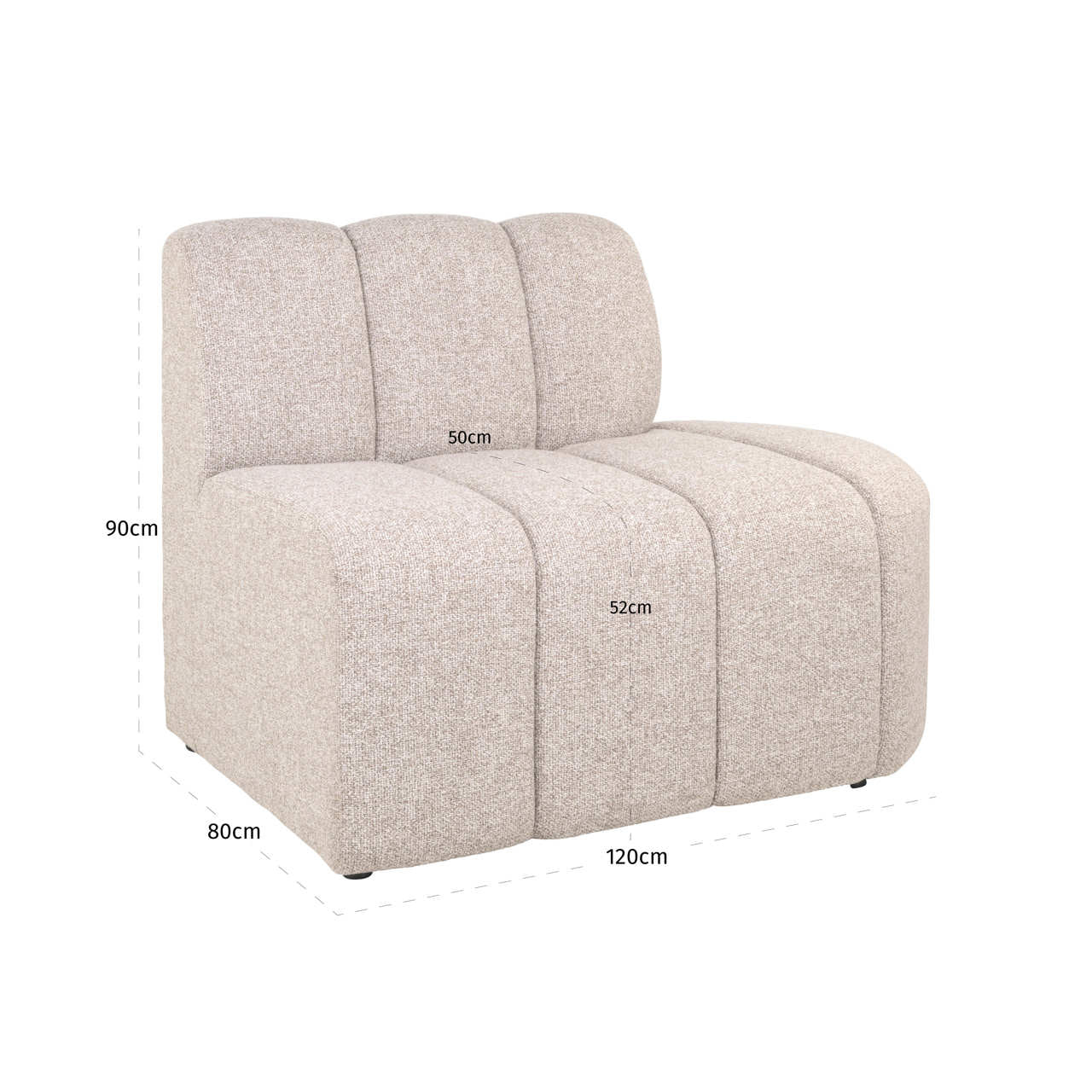 Dining bench Landmark customized open end right straight - fully upholstered