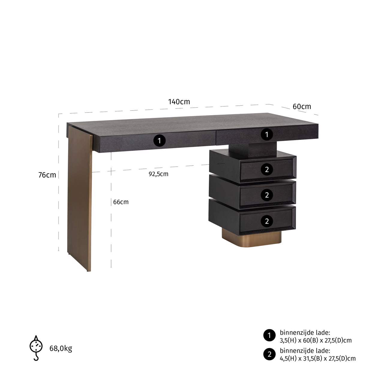 Desk Alexander Jones charcoal (Connar)