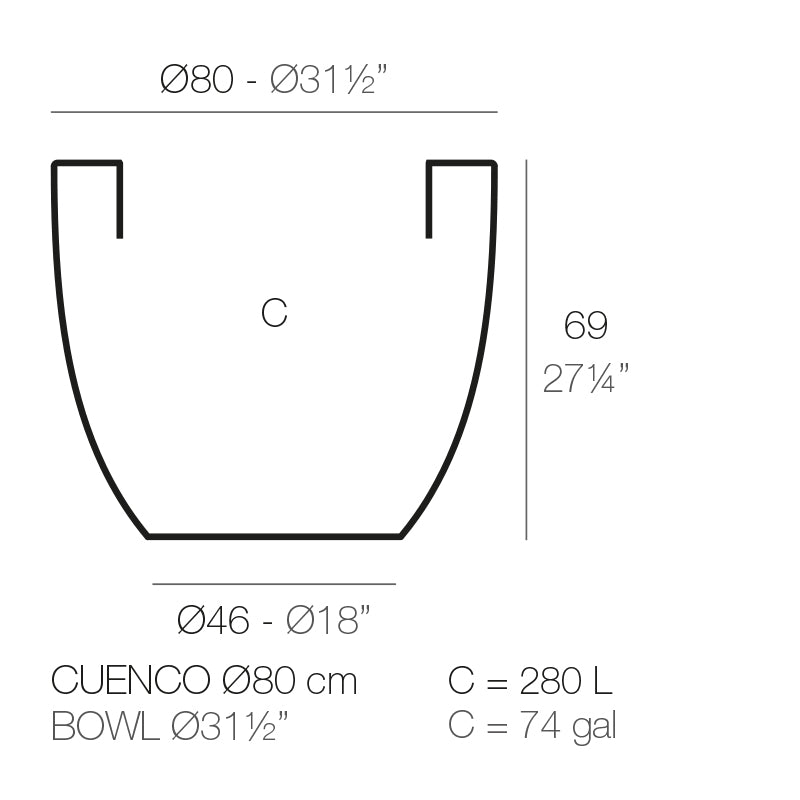 Bowl Pot Ø80X69