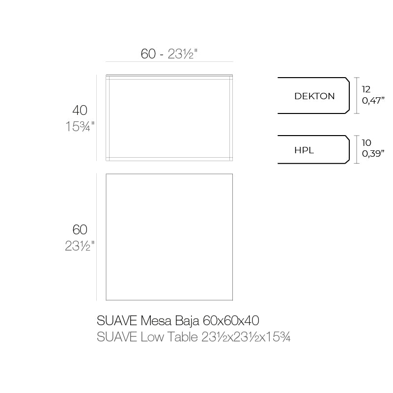 Suave Table 60X60X40 cm