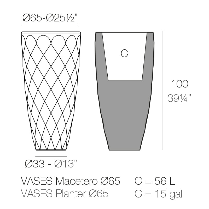 Vases Planter Ø65X100