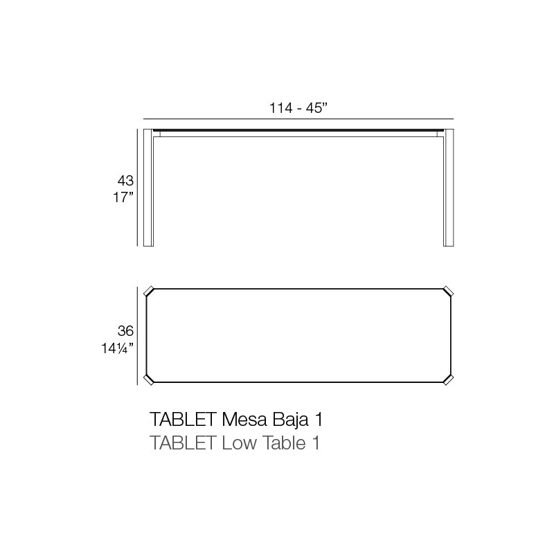 Tablet Table 105X35X42 cm