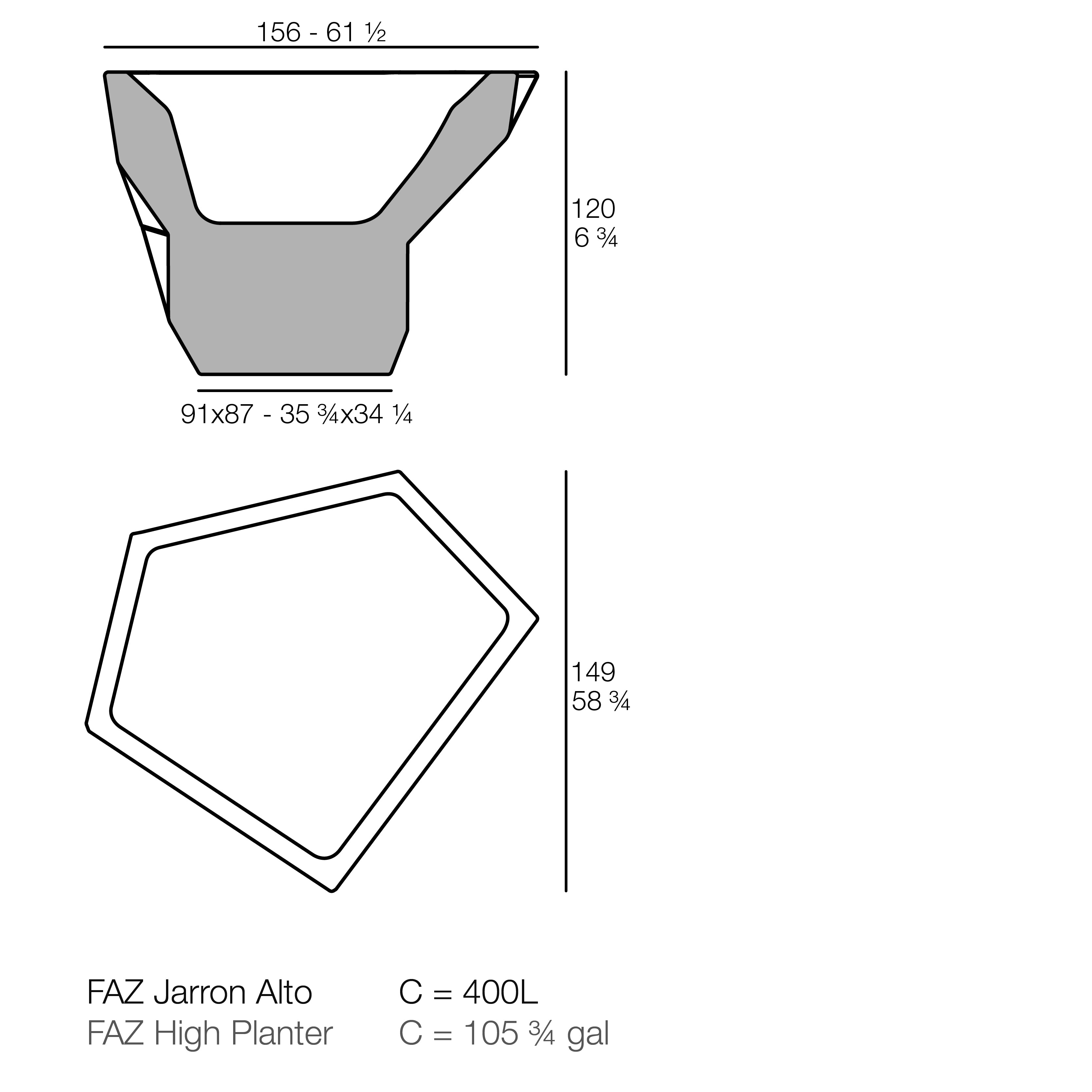 Faz - Pot 160X150X120 Cm