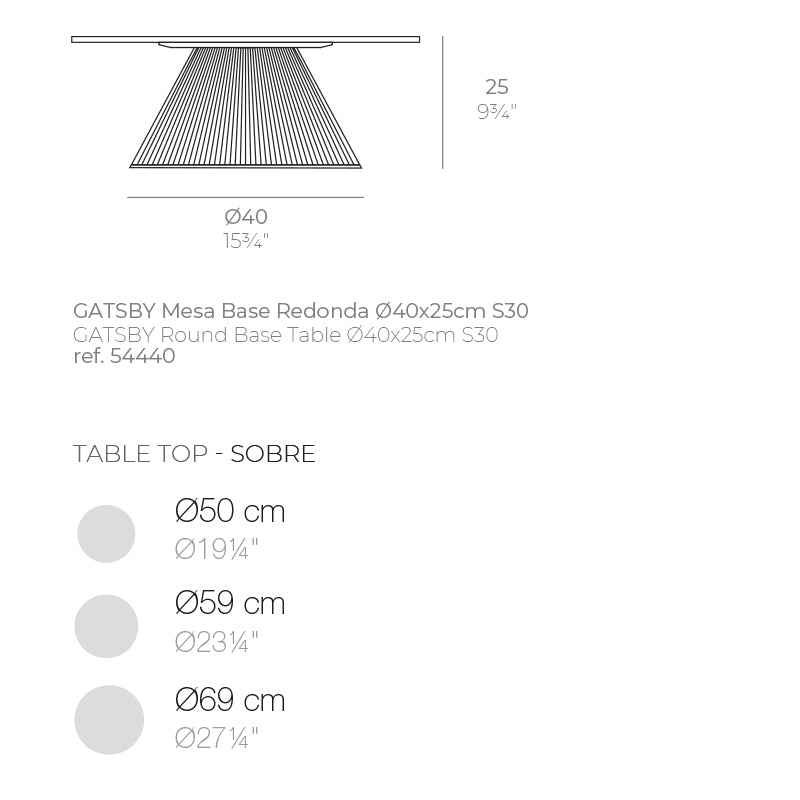 Gatsby Base Ø40X25 S30