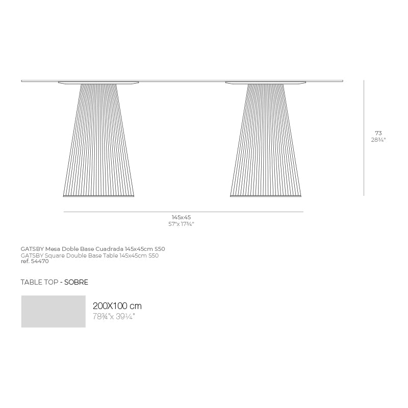 Gatsby Double Base 45X45X73Cms50