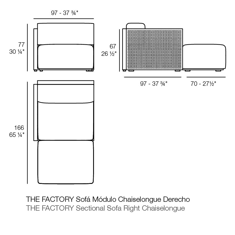 The Factory Chaiselongue Right Section