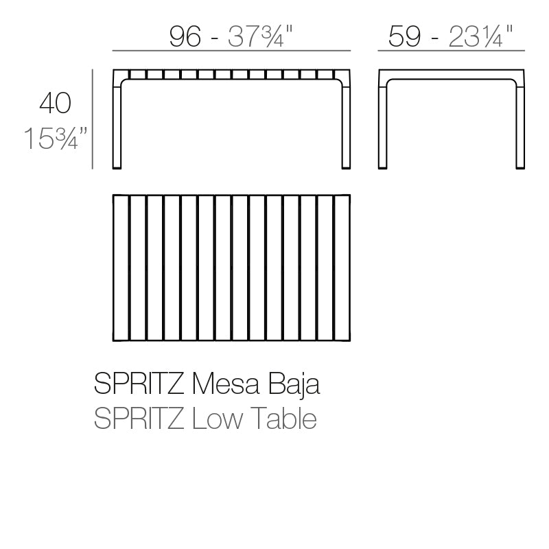 Spritz Table Sofa 96X59X40