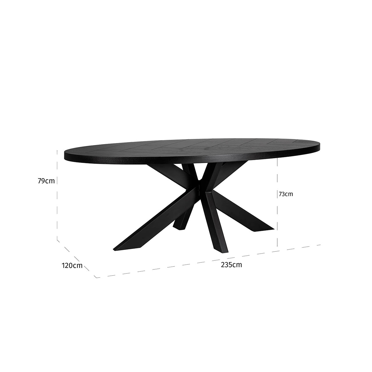 Dining table Spider black base