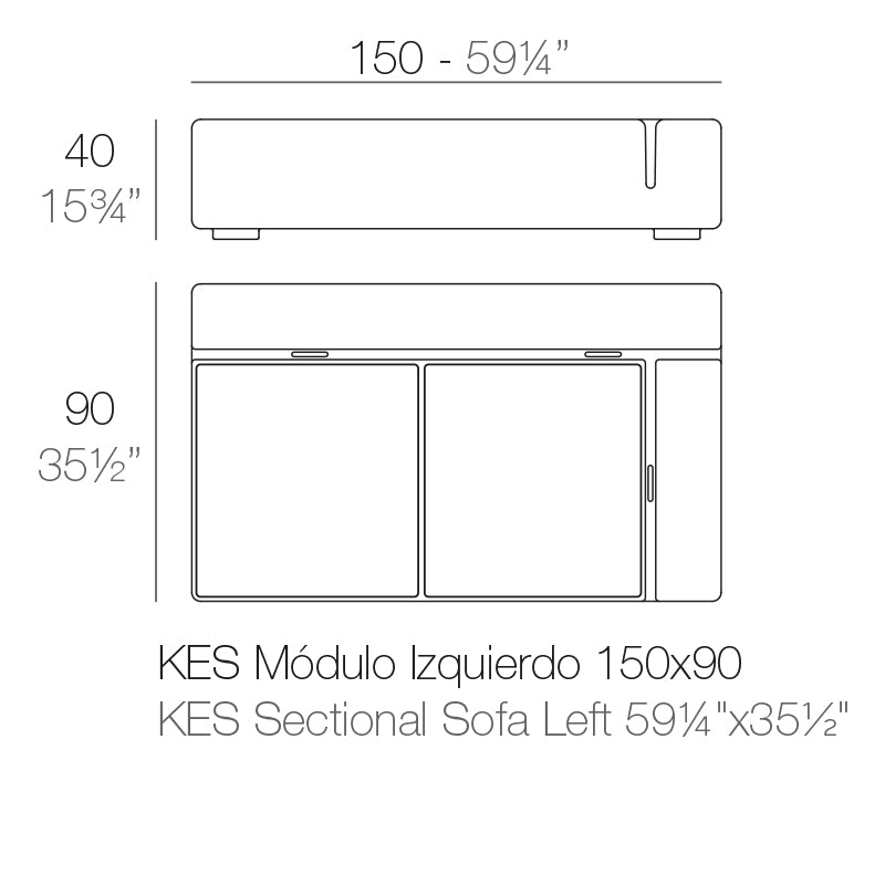 Kes Sectional Sofa Left