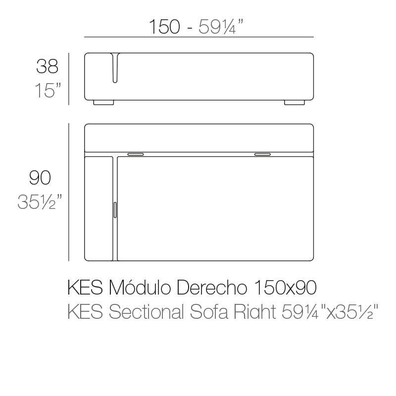 Kes Sectional Sofa Right