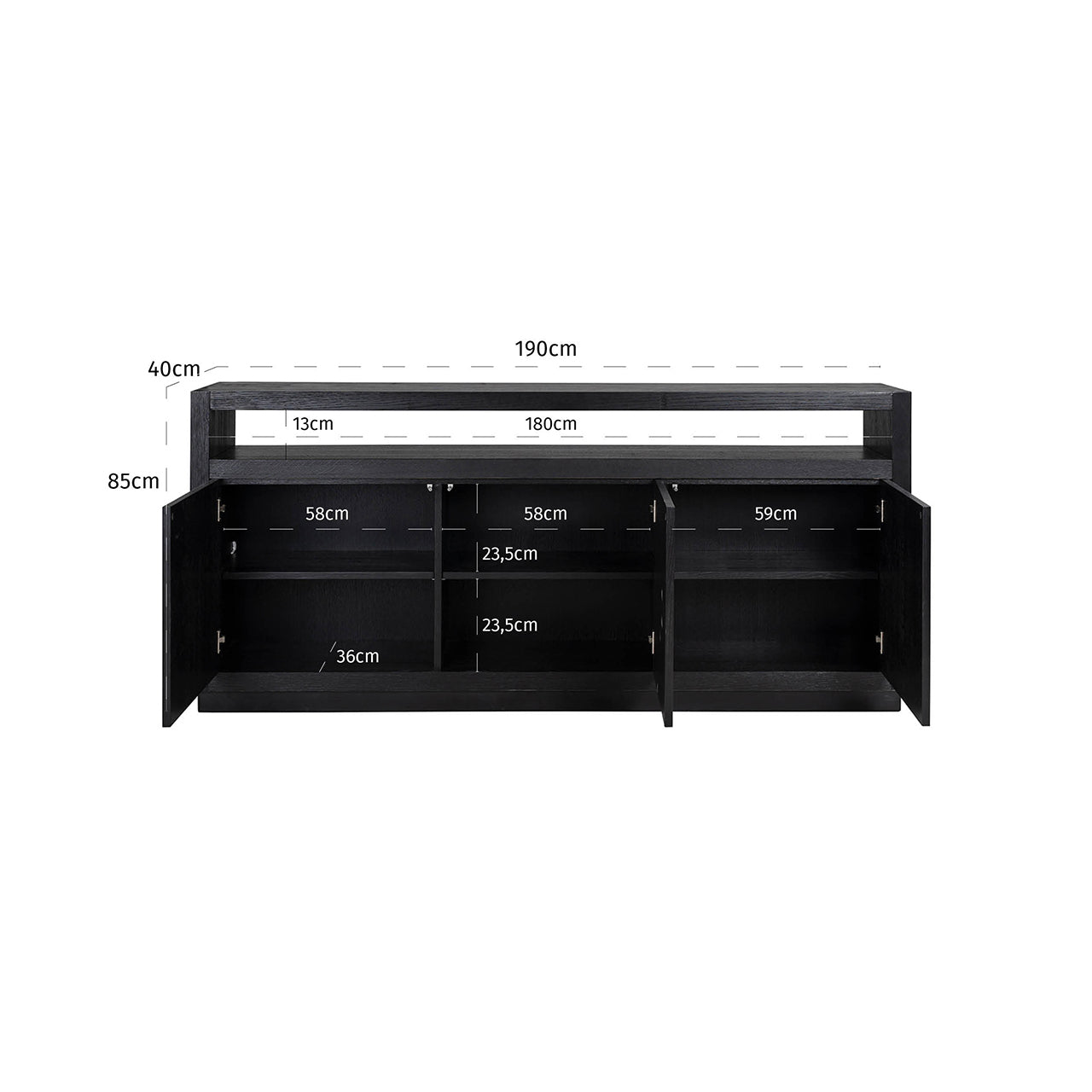 Sideboard Oakura black