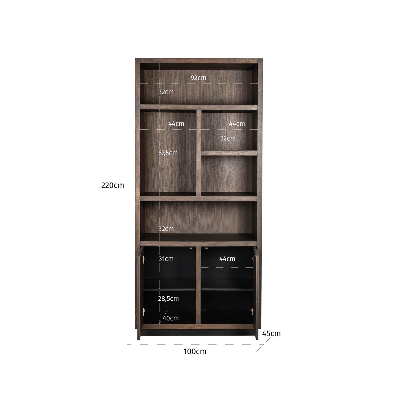 Display cabinet Oakura brown