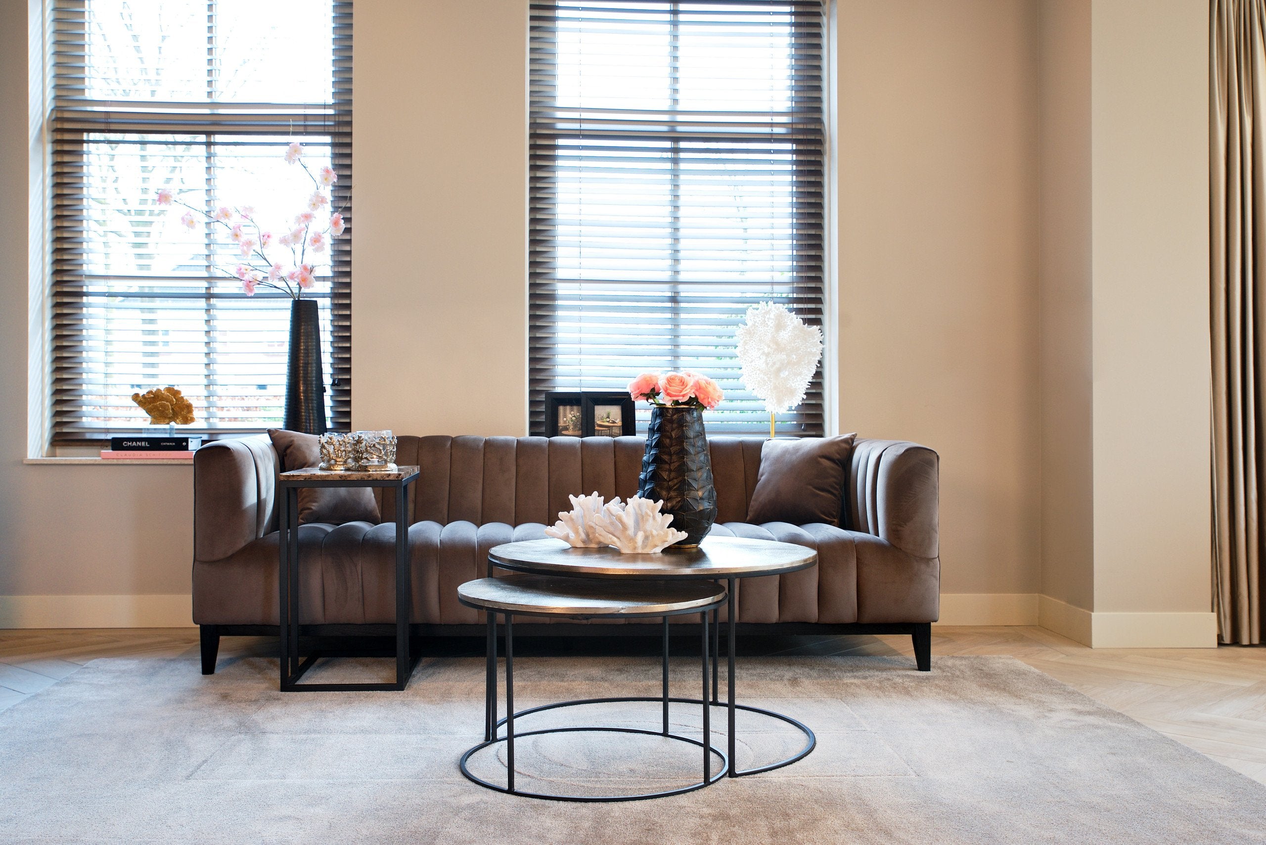 Coffee table Asher champagne gold (Set of 2)