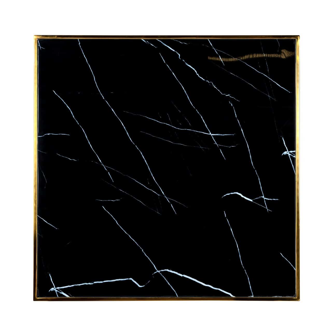 Bistro table Can Roca  square black 70x70 (Black/gold)