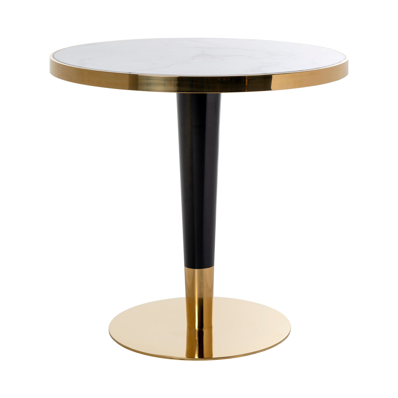 Bistro table Osteria black/white 80Ø