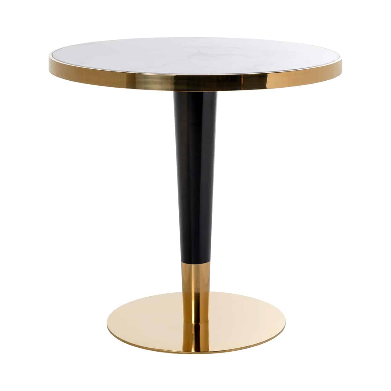 Bistro table Osteria 80Ø (Black/white)