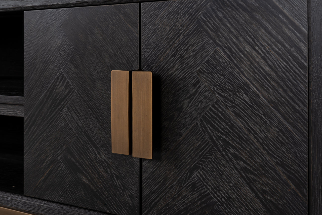 TV cabinet Blackbone Brass black rustic 200