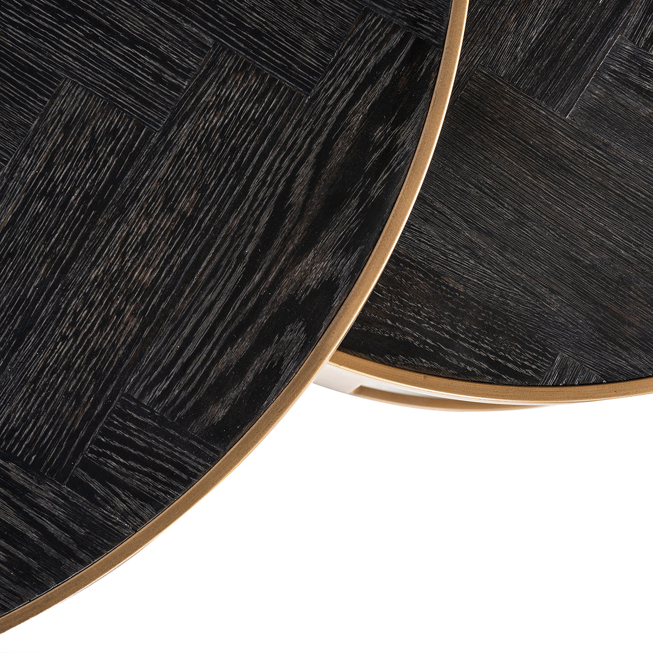 Salontafel Blackbone messing set van 2 (Zwart rustiek)