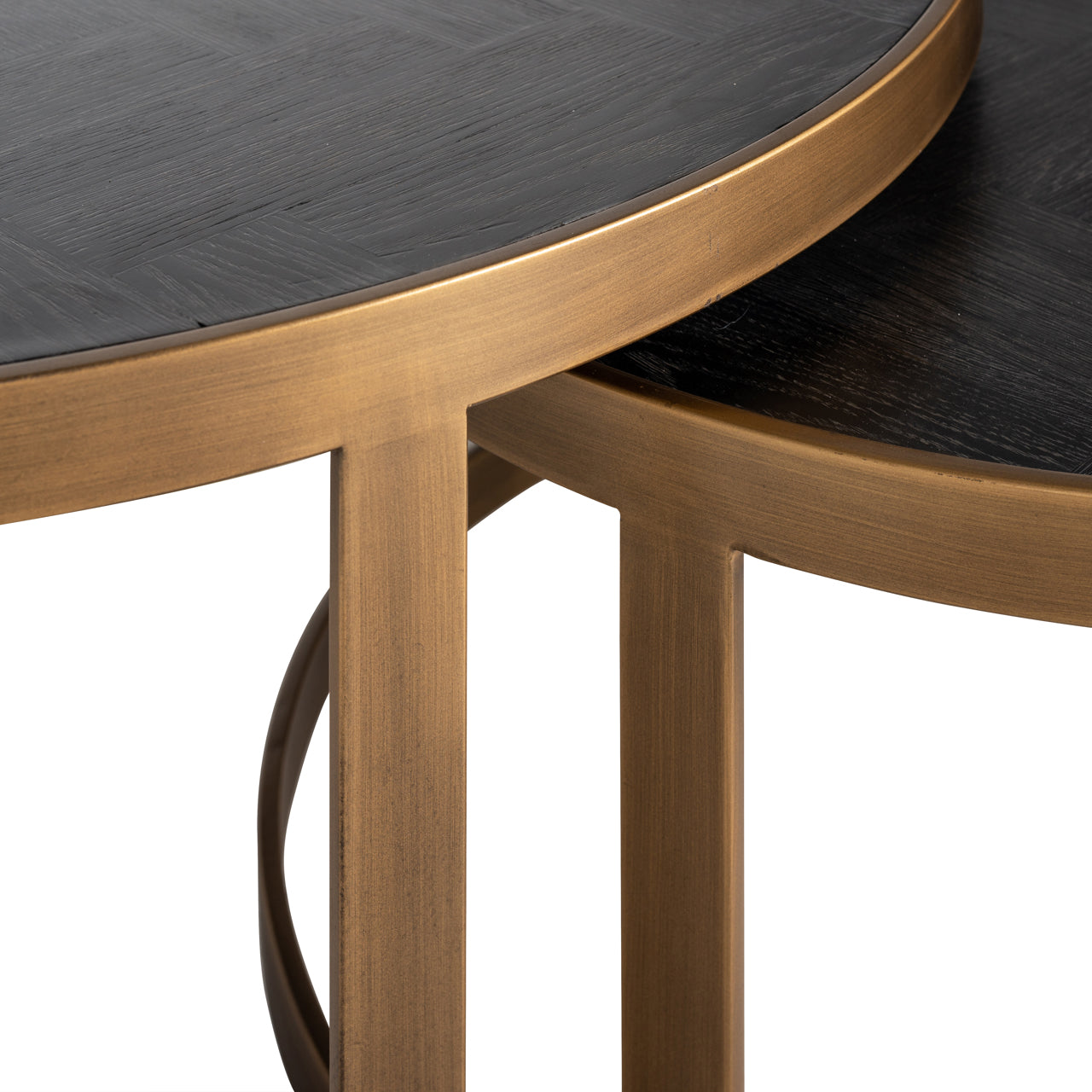 Coffee table Blackbone Brass black rustic (Set of 2)