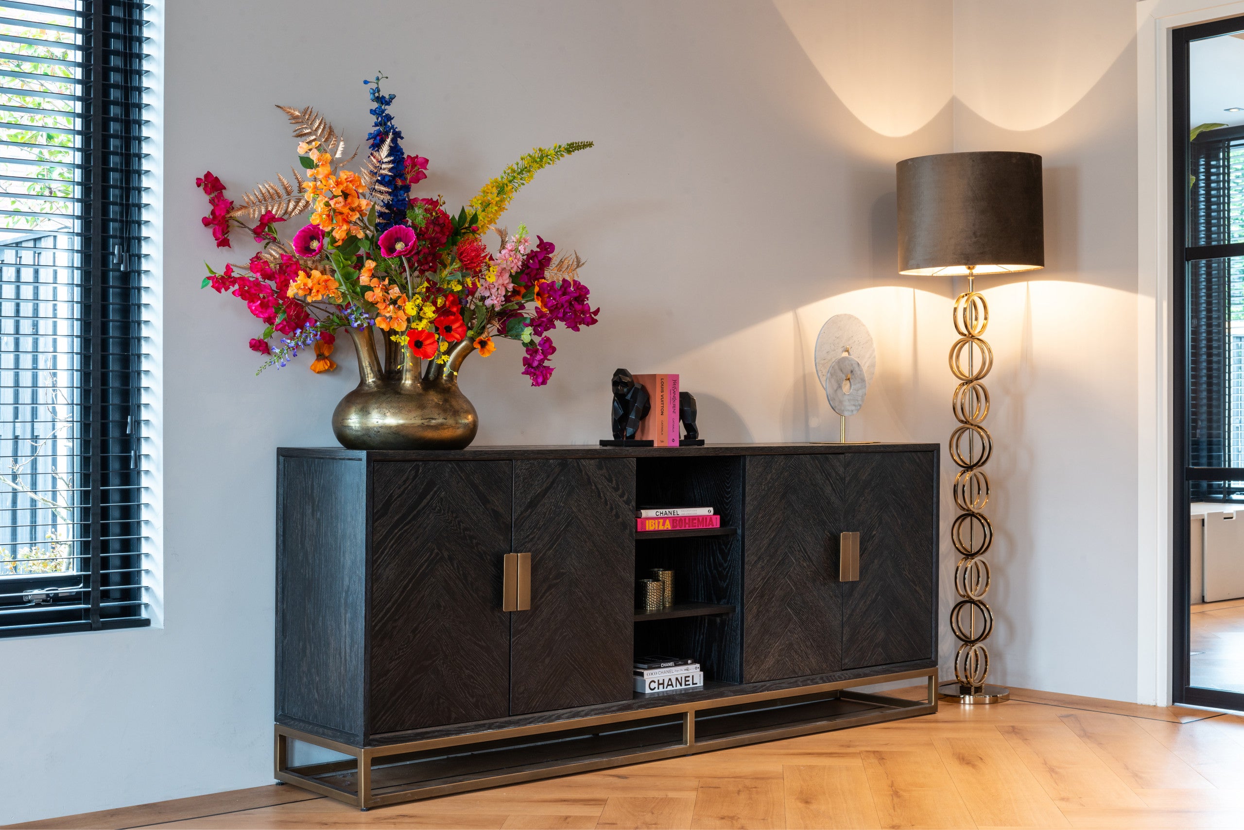Sideboard Blackbone Brass black rustic
