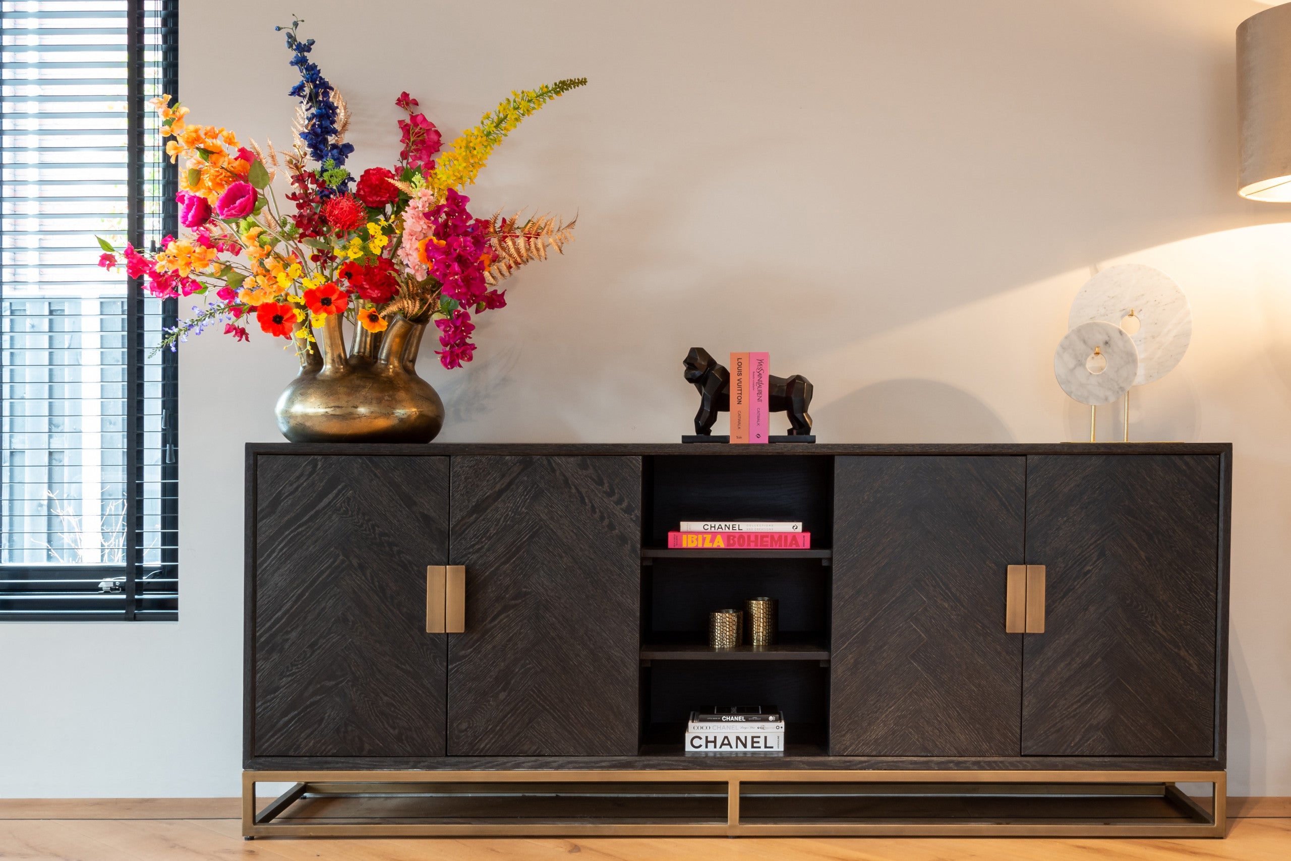 Sideboard Blackbone Brass black rustic