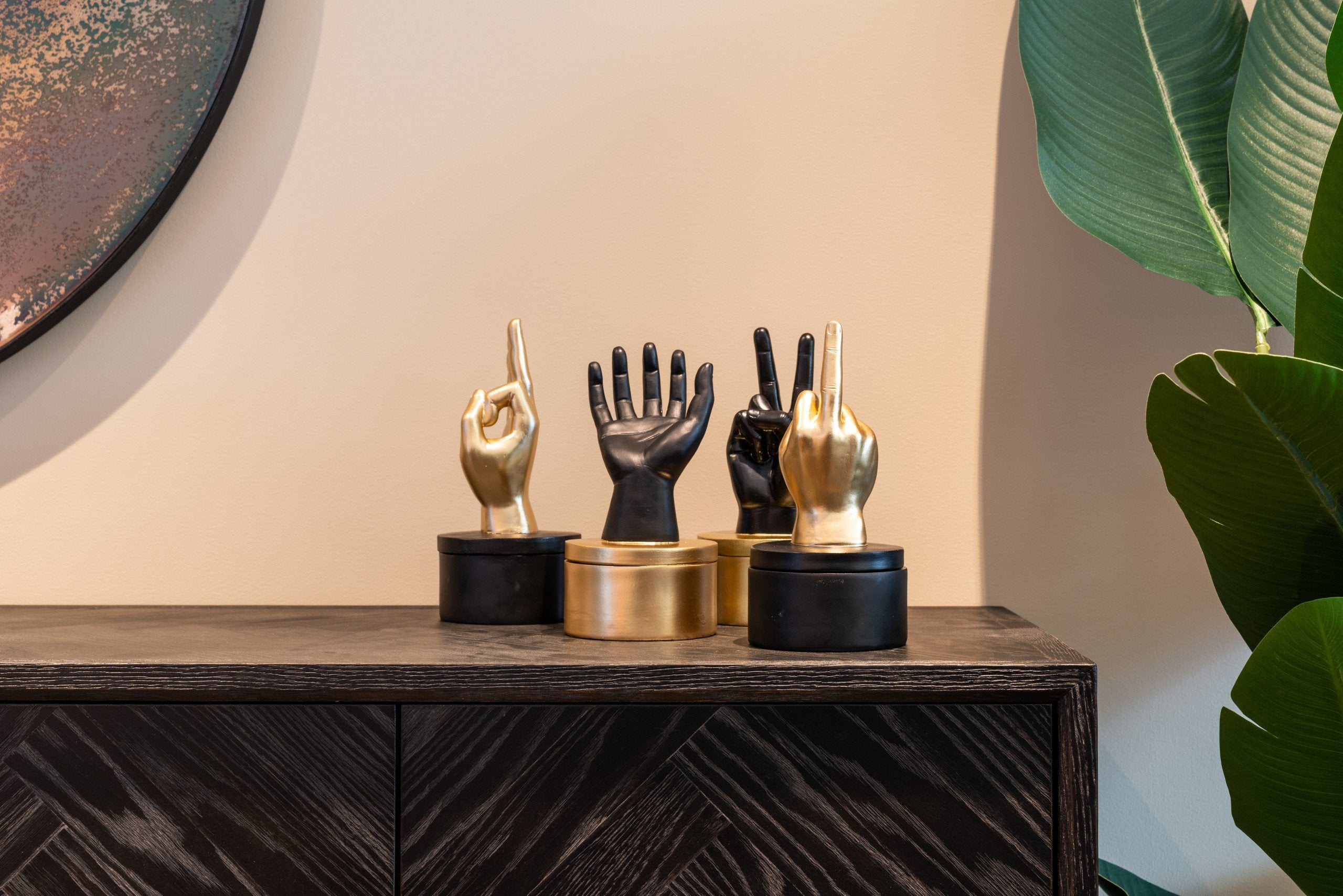 Sideboard Blackbone Brass black rustic