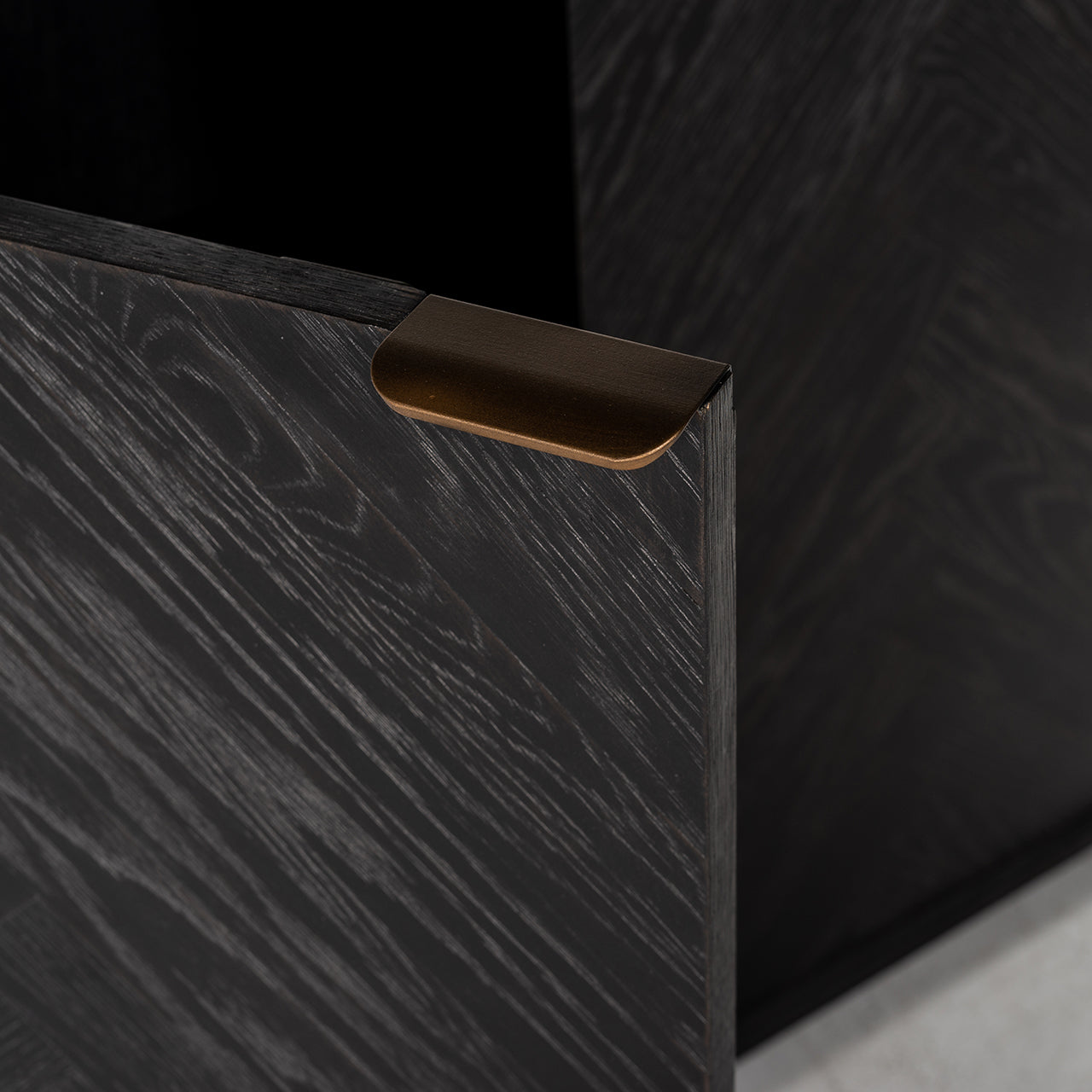 Display cabinet Blackbone brass 2-doors (Black rustic)