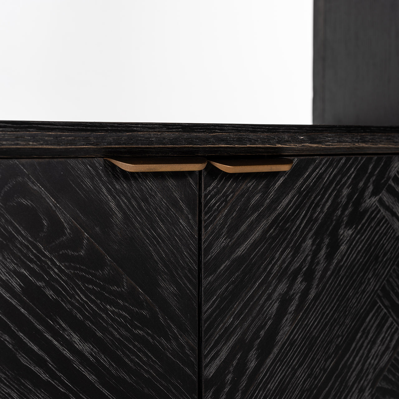 Display cabinet Blackbone brass 2-doors (Black rustic)