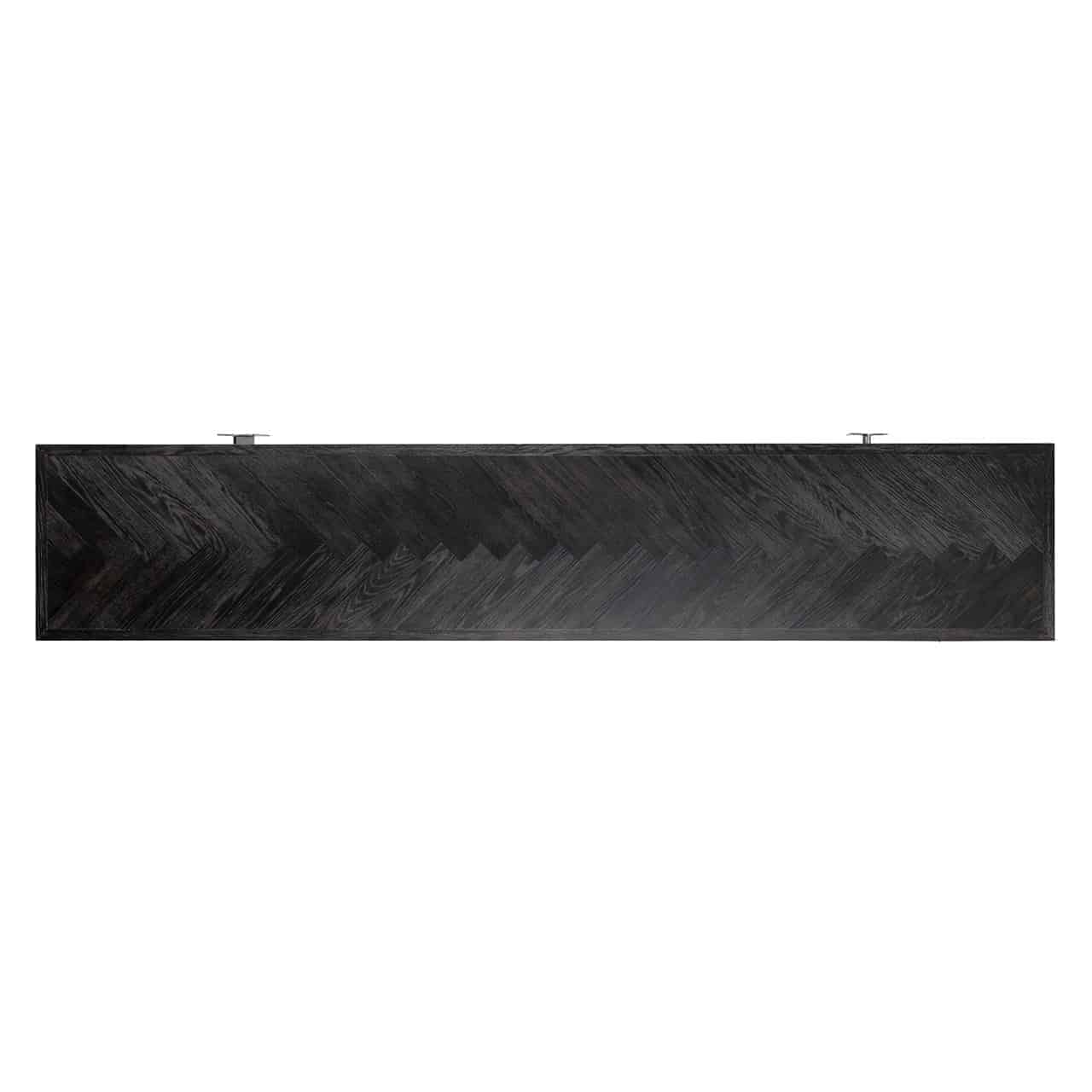 TV-kast Blackbone zilver 4-deurs 220 (Zwart rustiek)