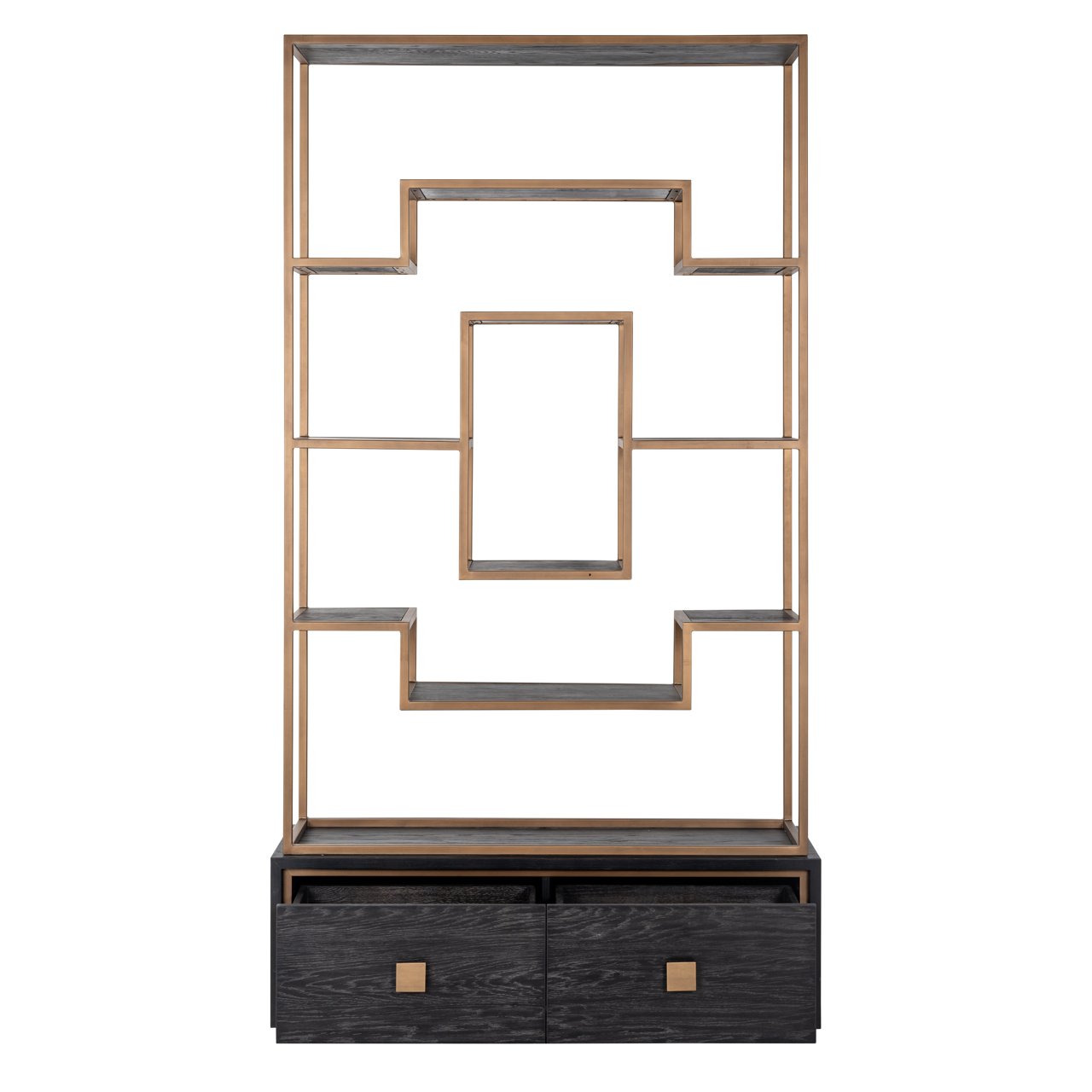 Display cabinet Hunter black rustic