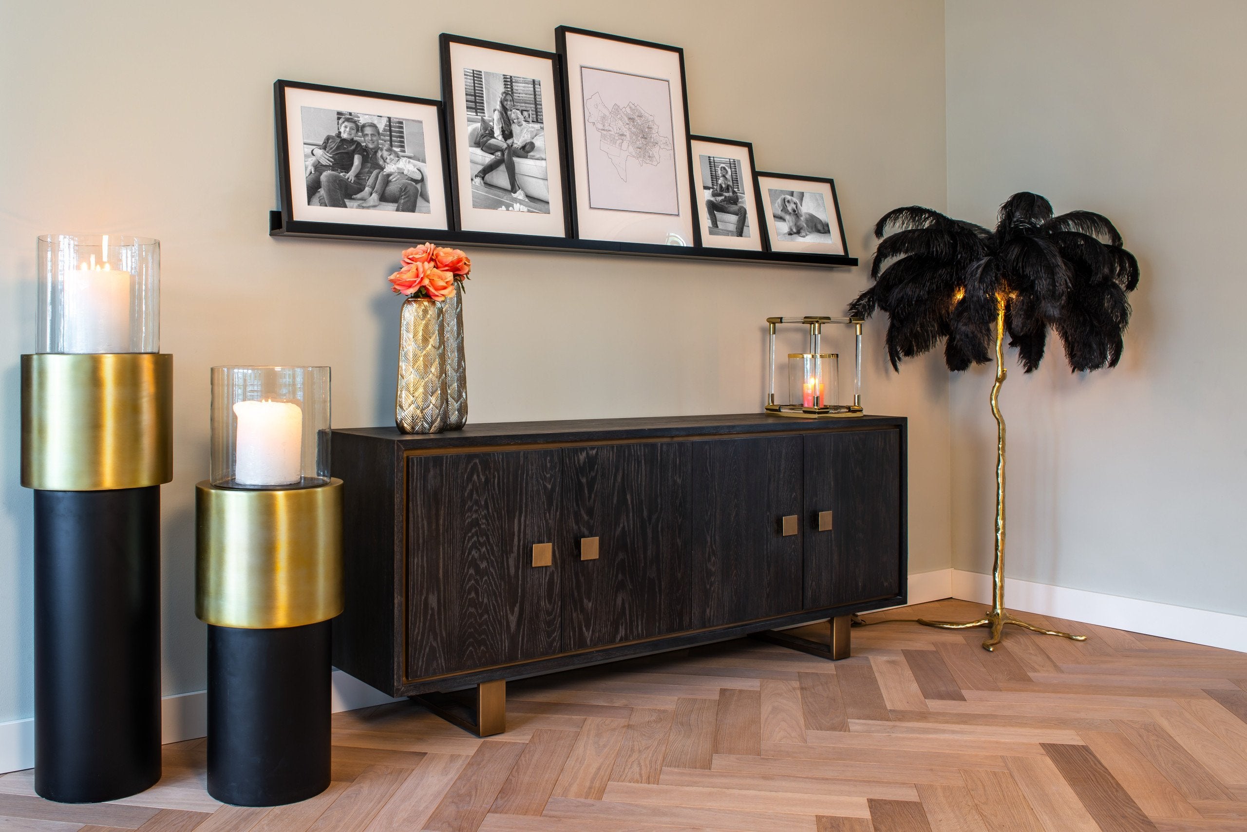 Sideboard Hunter black rustic