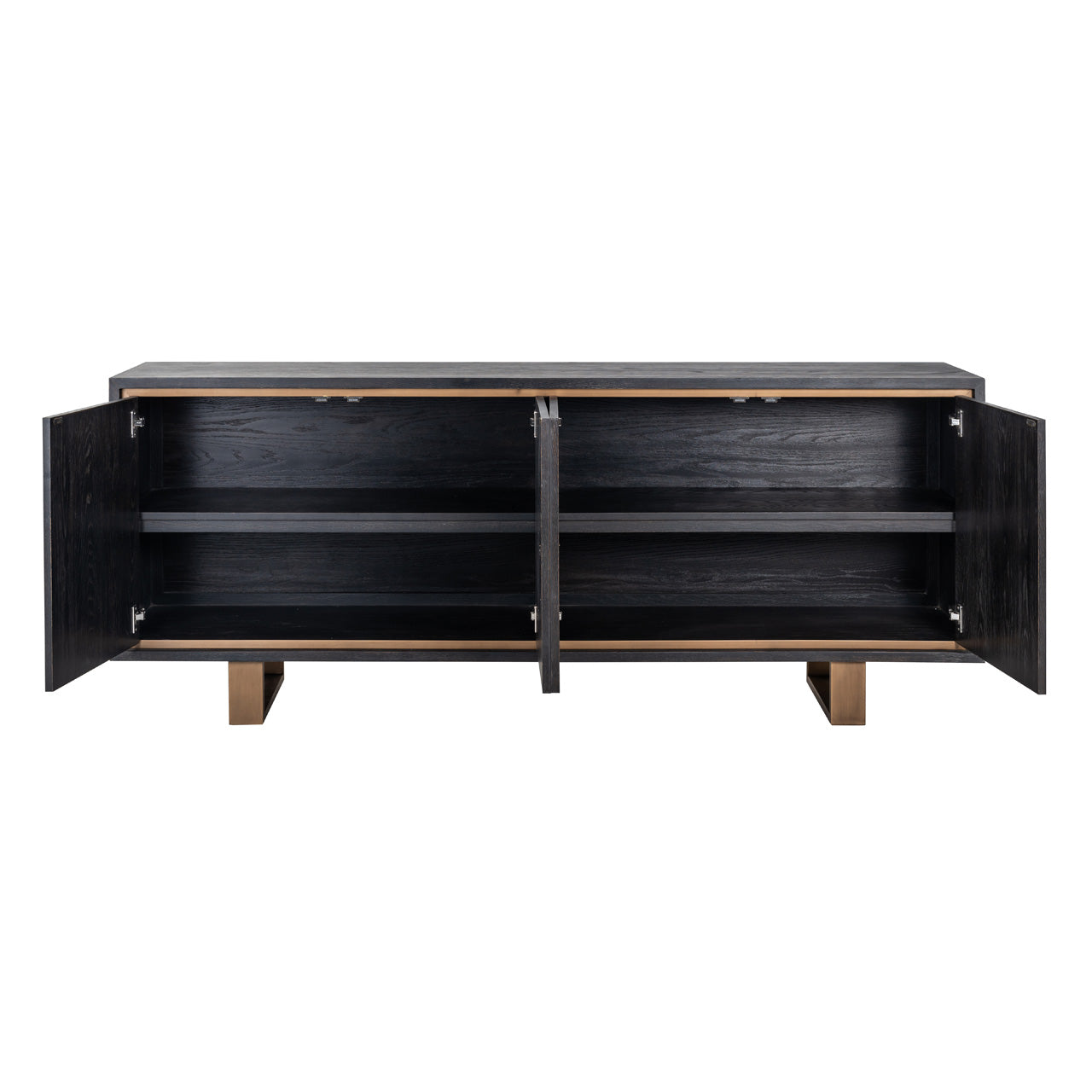 Dressoir Hunter 4-deurs (Zwart rustiek)